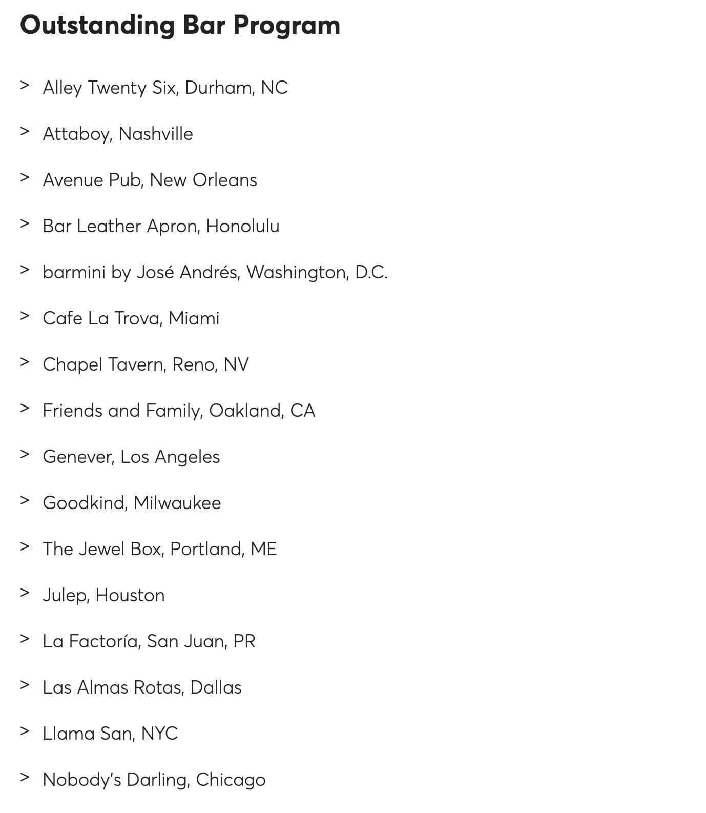 2022 & 2023 James Beard Semifinalist